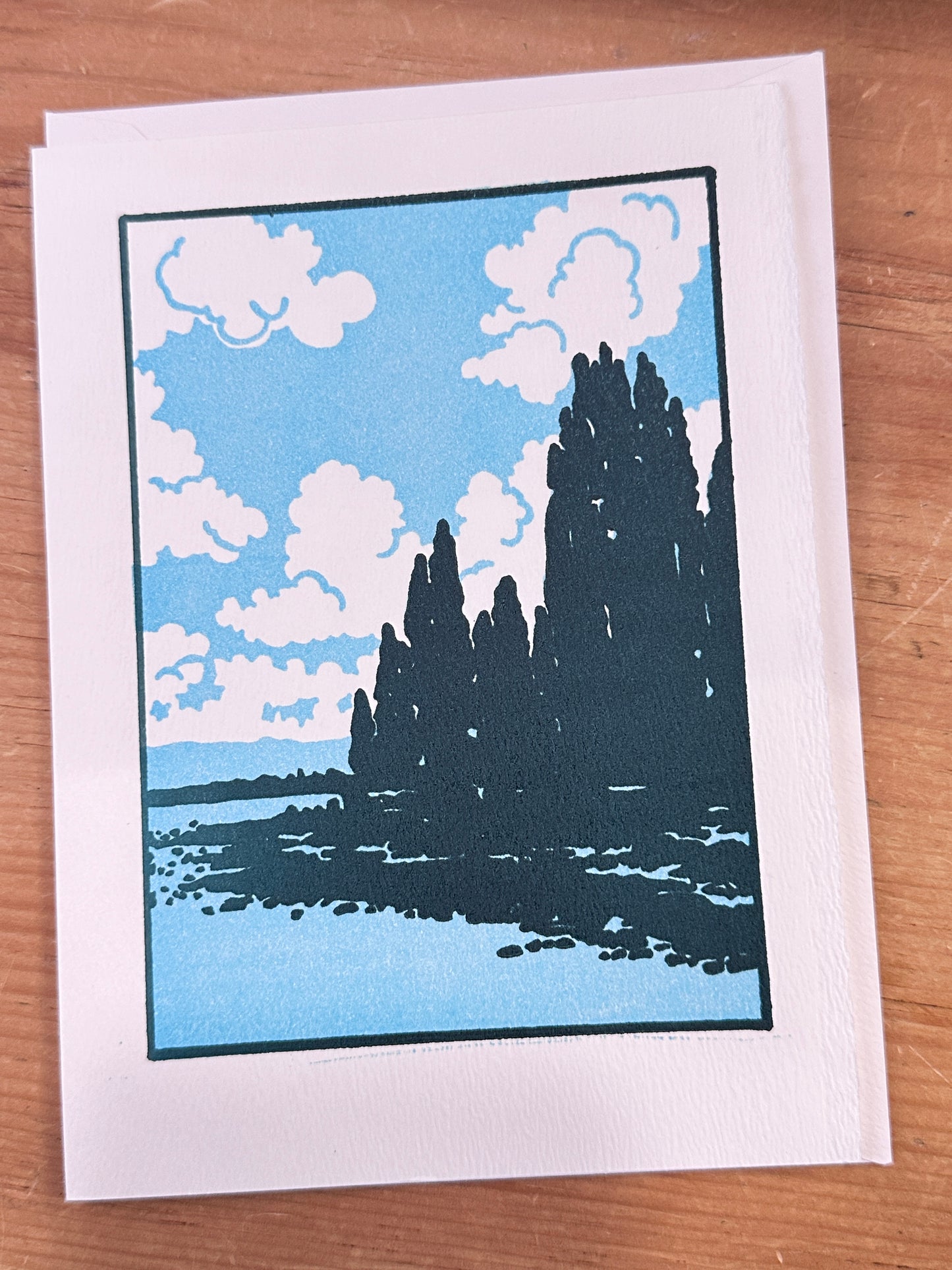 Saturn Press | Lake Clouds c1903 | Letterpress Card