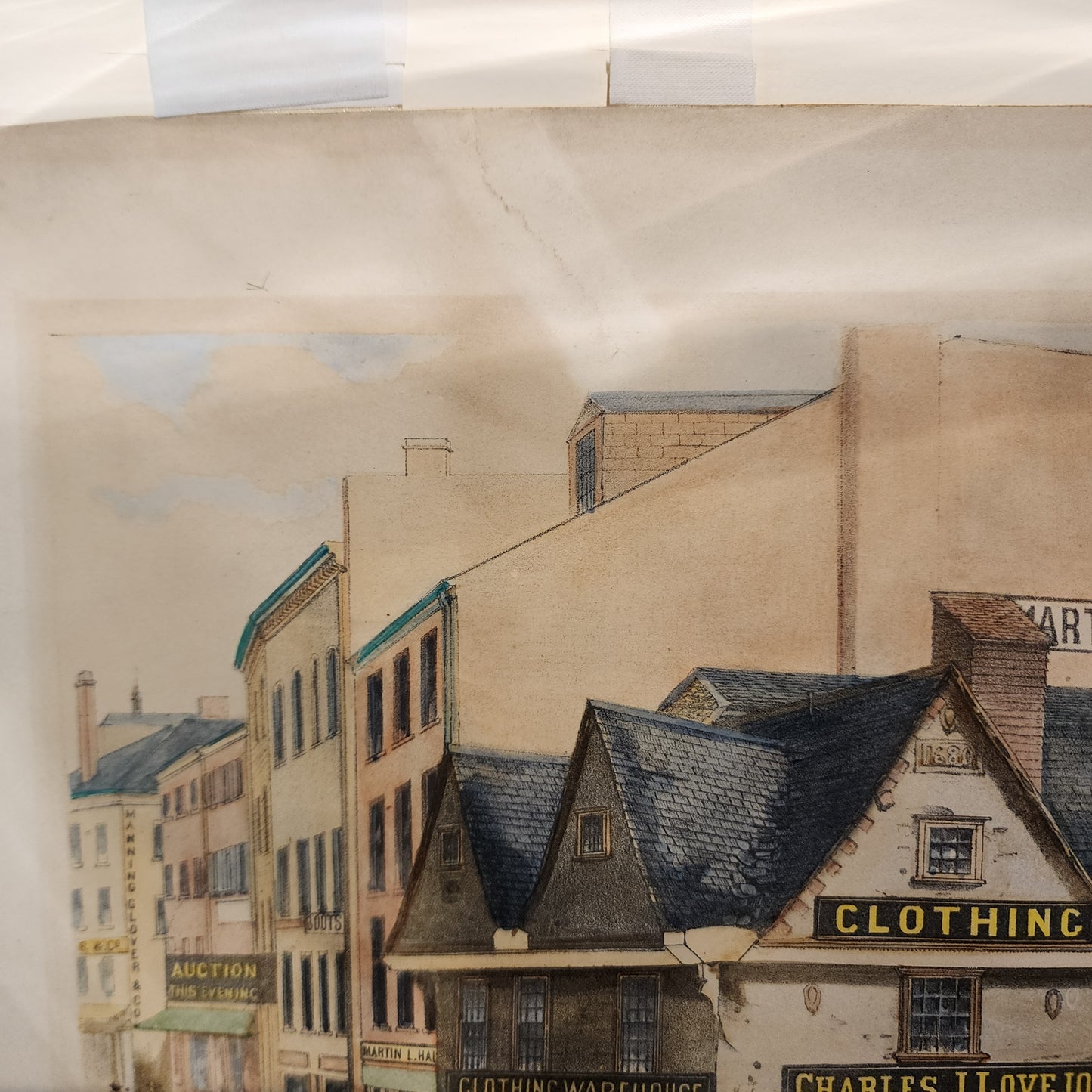 1861 Prang Lithograph | Dock Square Boston