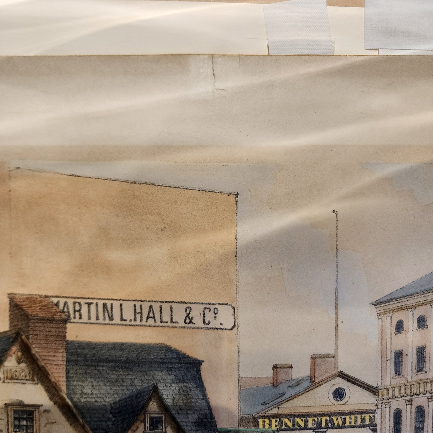 1861 Prang Lithograph | Dock Square Boston