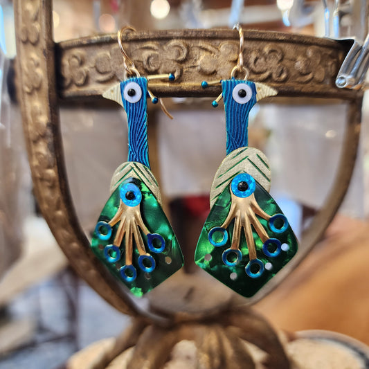 Peacock Earrings | Chickenscratch