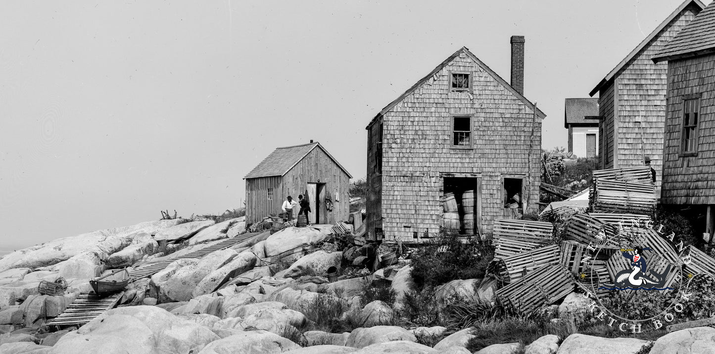 Gloucester Lobster Shanties 1890s | Giclee Canvas Art Print