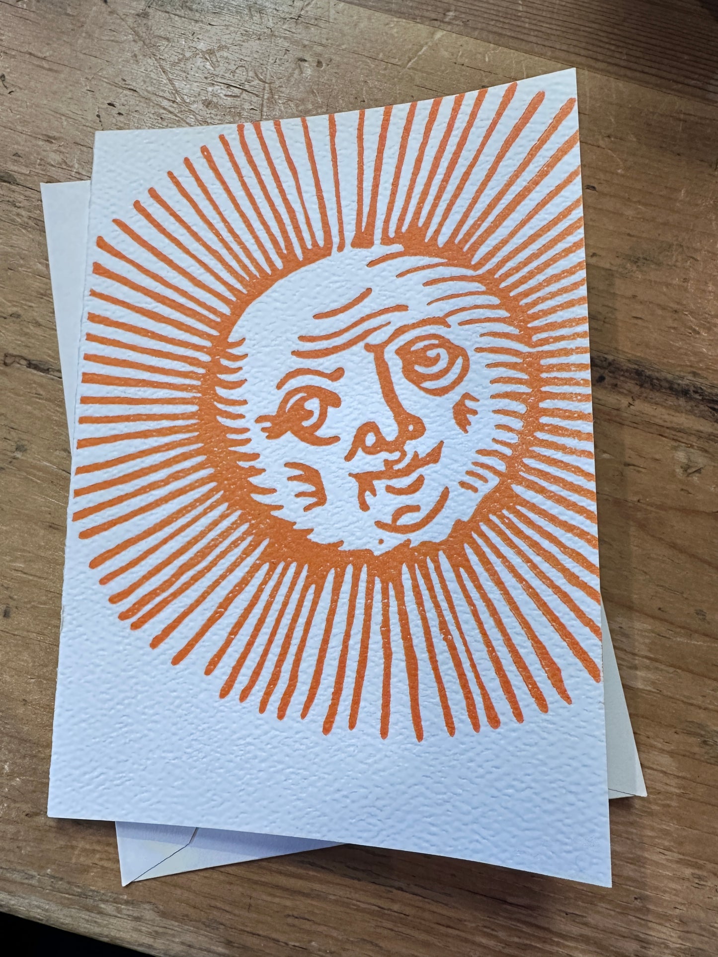 Saturn Press | Old Sol | Letterpress Cards (x6)