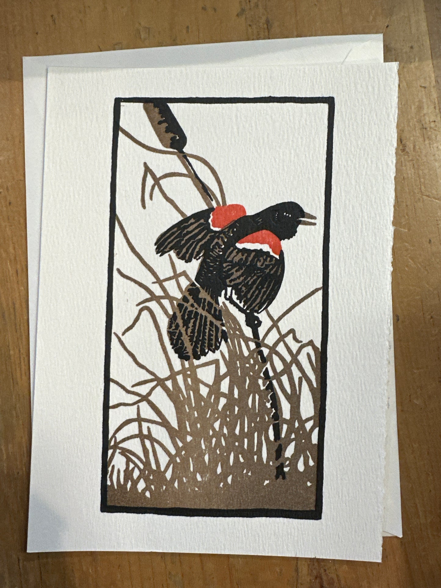 Saturn Press | Red Wing Blackbird | Letterpress Card