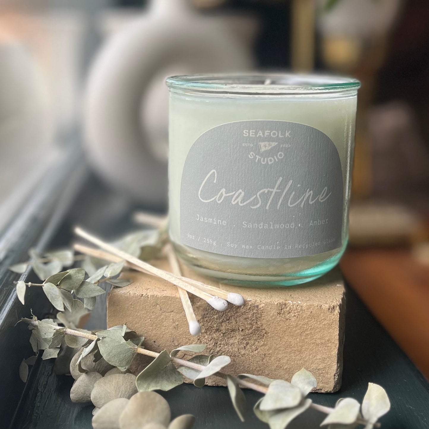 "Coastline" Candle | 10 oz in Recycled Glass