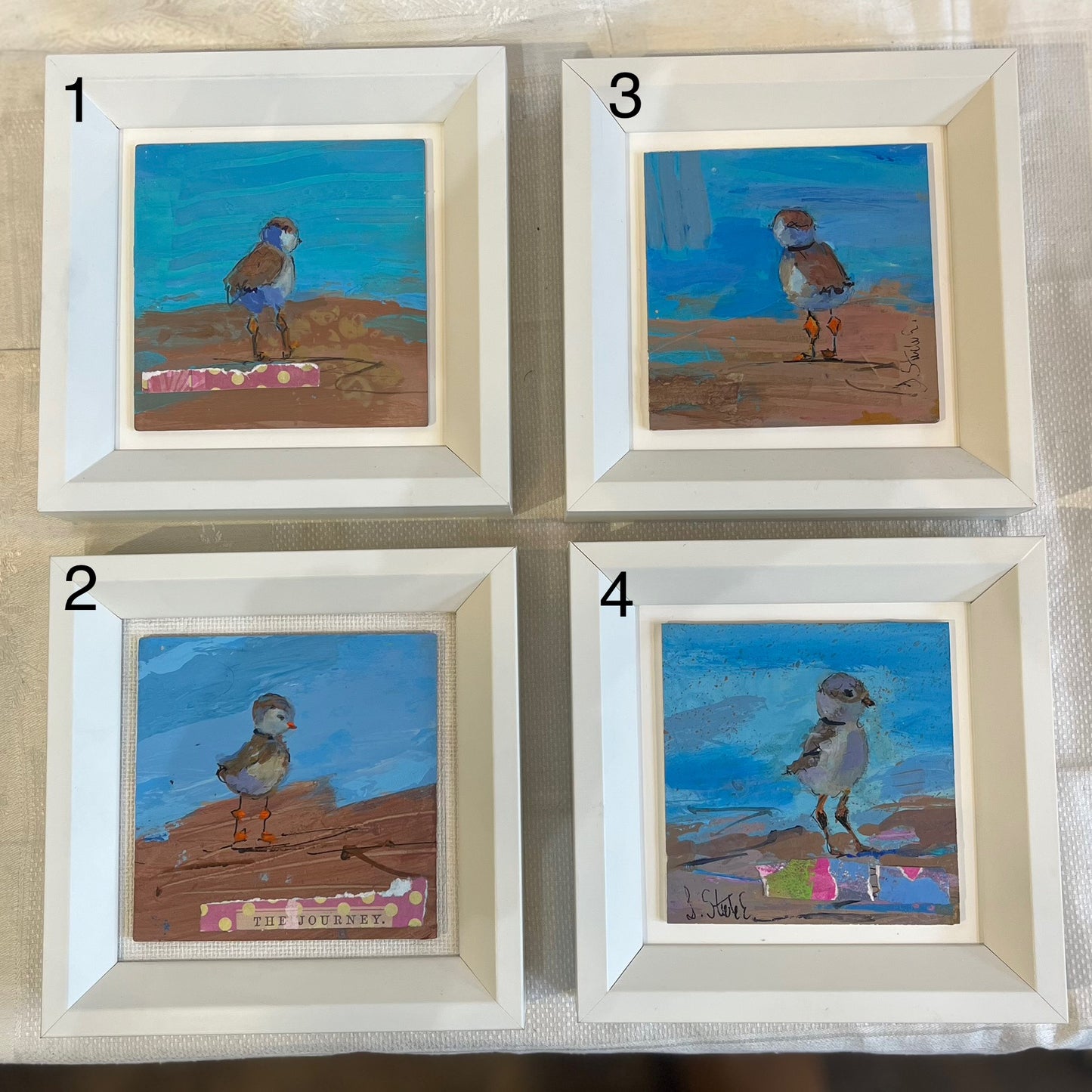 Jeannette Esposito | Framed Original Plover Painting |