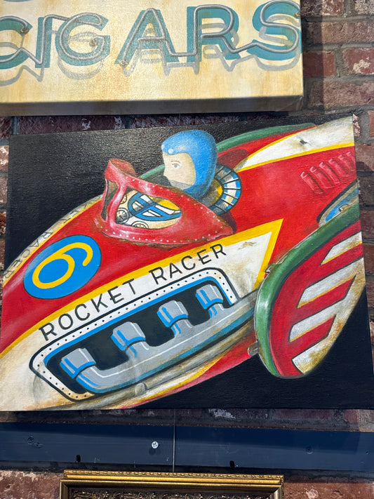 Rocket Man | Acrylic on Canvas | Debbie Shirley