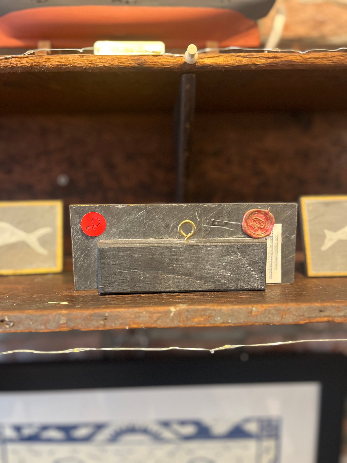 Seal Carved on Slate with Foil | Sm Rectangle | Updike