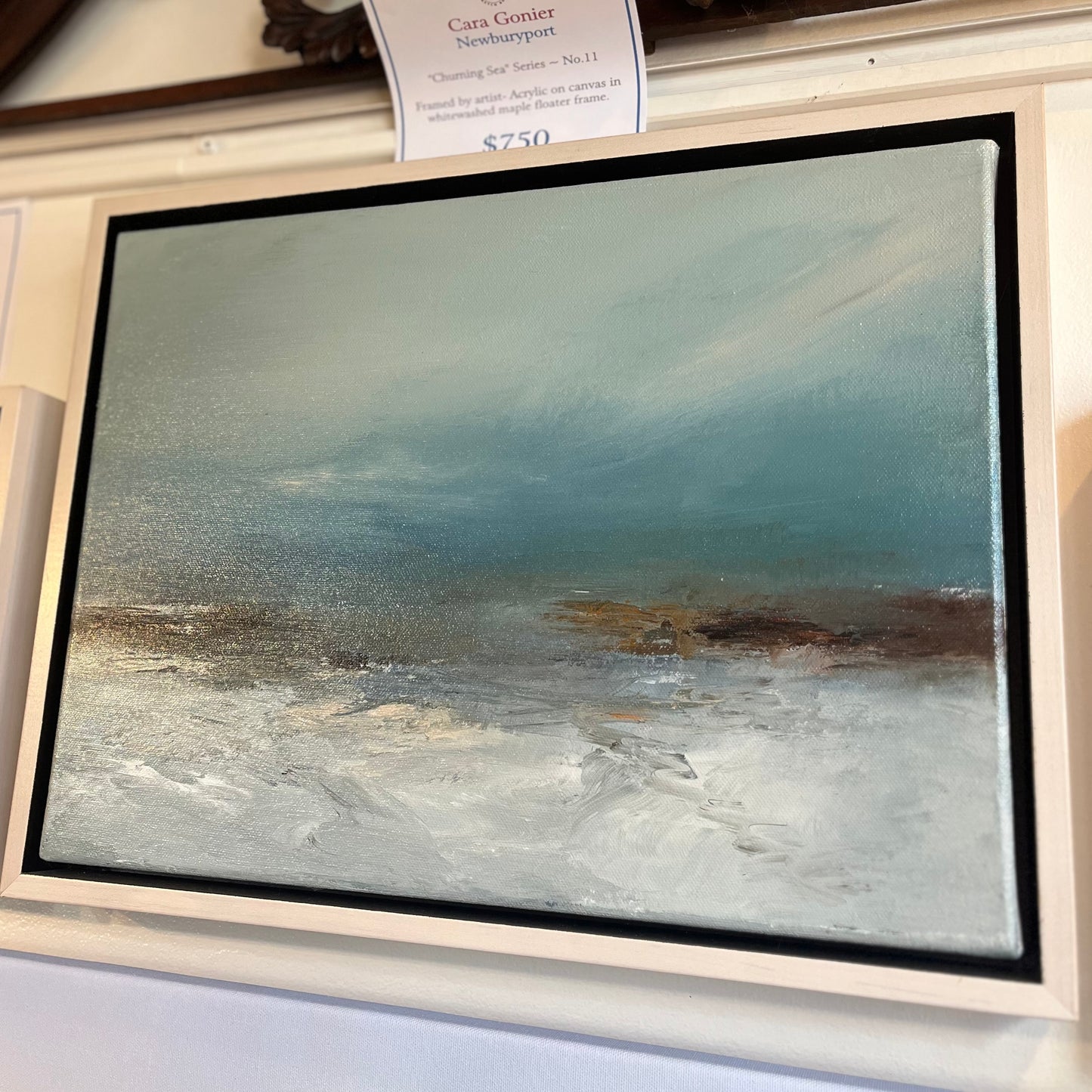 "Churning Sea~No.11" | Cara Gonier | Original acrylic-framed by Artist