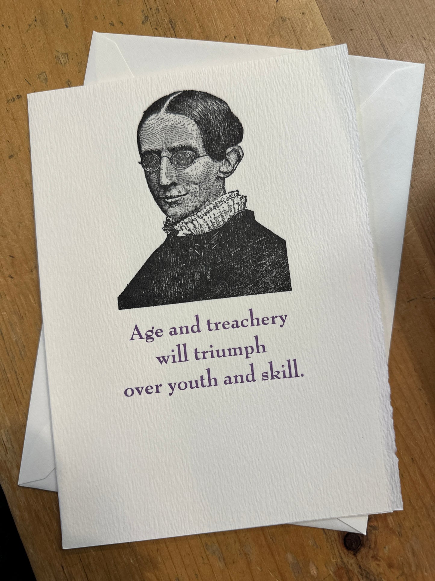 Saturn Press | Treachery | Letterpress Card