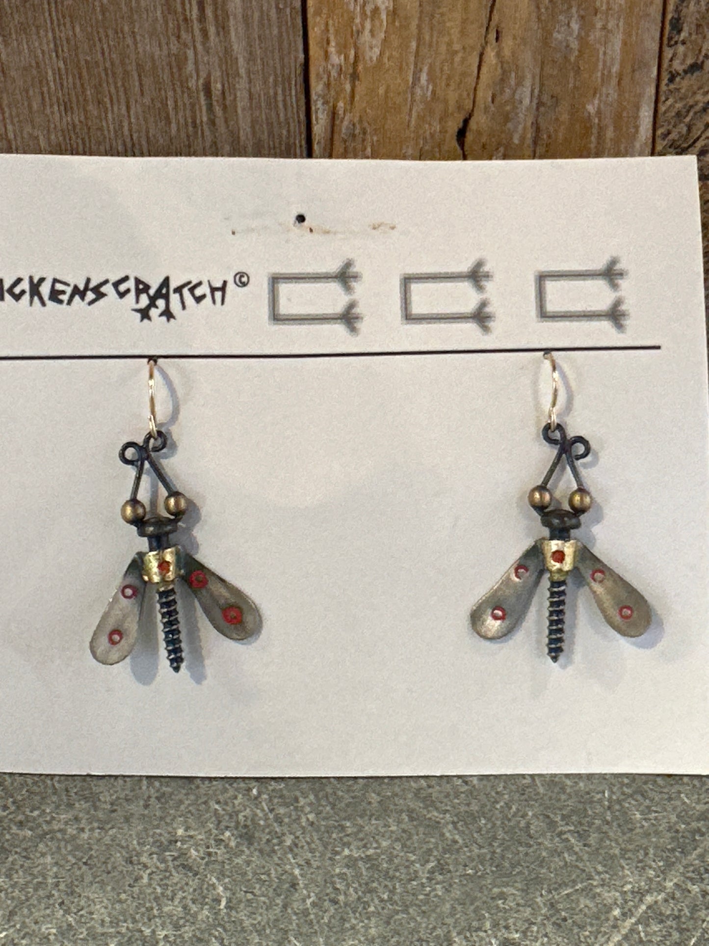 Winged Nut Earrings | Chickenscratch
