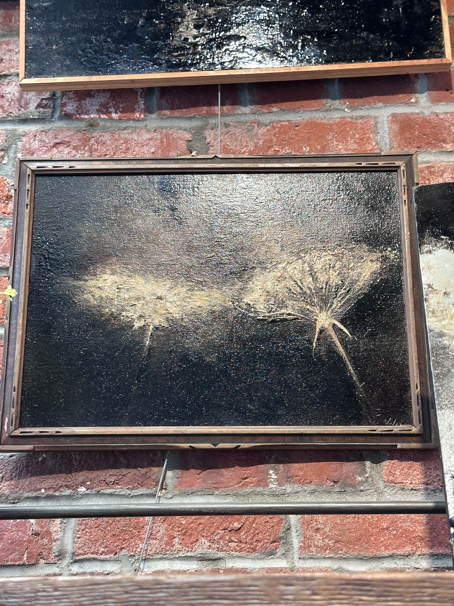 “Queen Anne’s Sisters” | Original Coal Tar & Oils Painting in Antique Frame | Chris Volpe