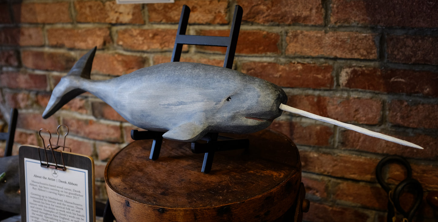 Hand Carved Narwhal | Derek Abbott