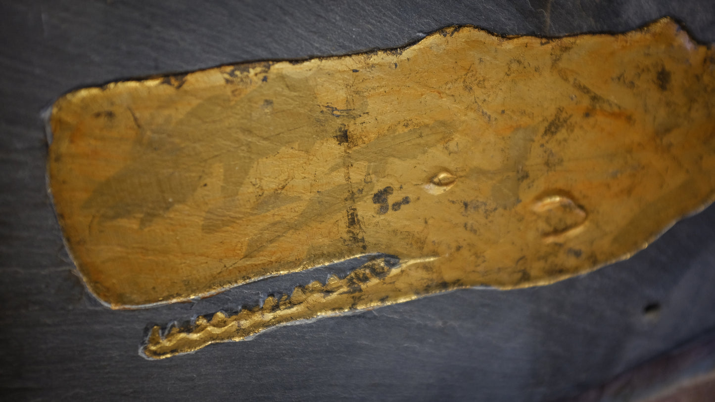 Large Sperm Whale on Reclaimed Slate | Updike