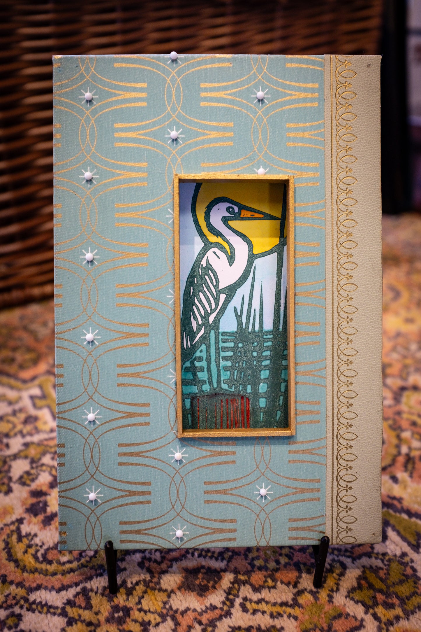 Linocut Print | Peek-a-Boo Series | Andrea Maginnis