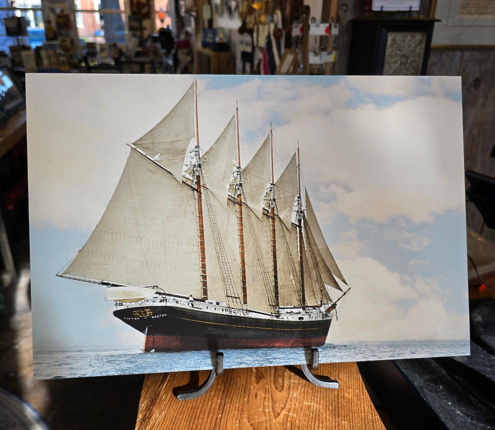 The Tifton | 4-Masted Schooner c1906ish| NESB Archival Giclee Print