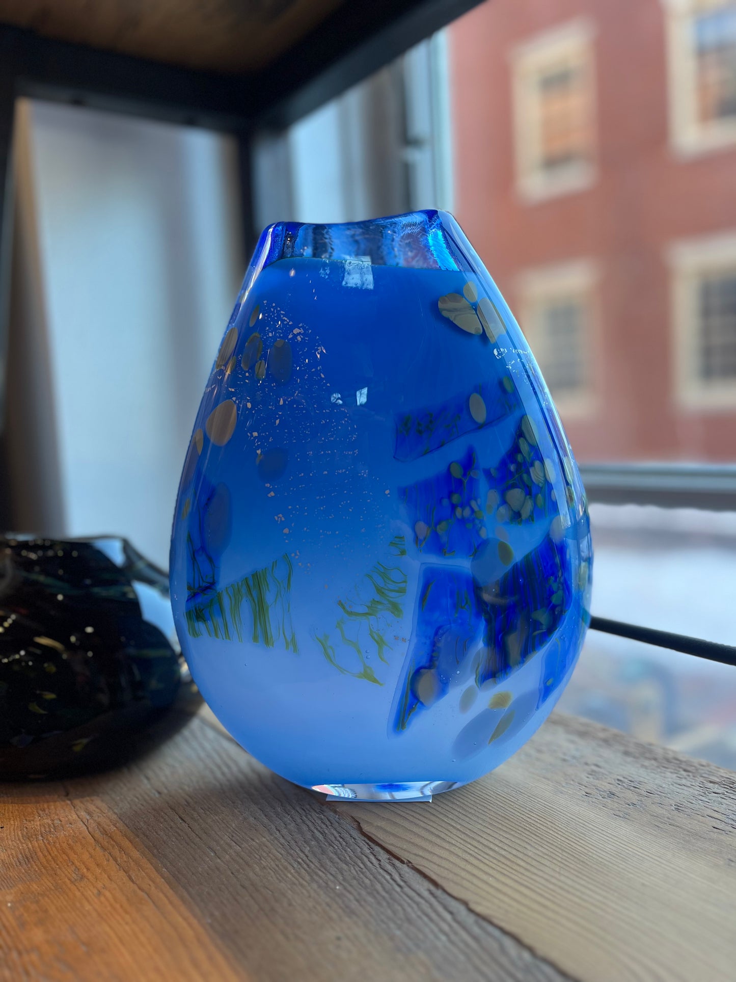 Large Algae Series | 11" Vase | Blue Translucent
