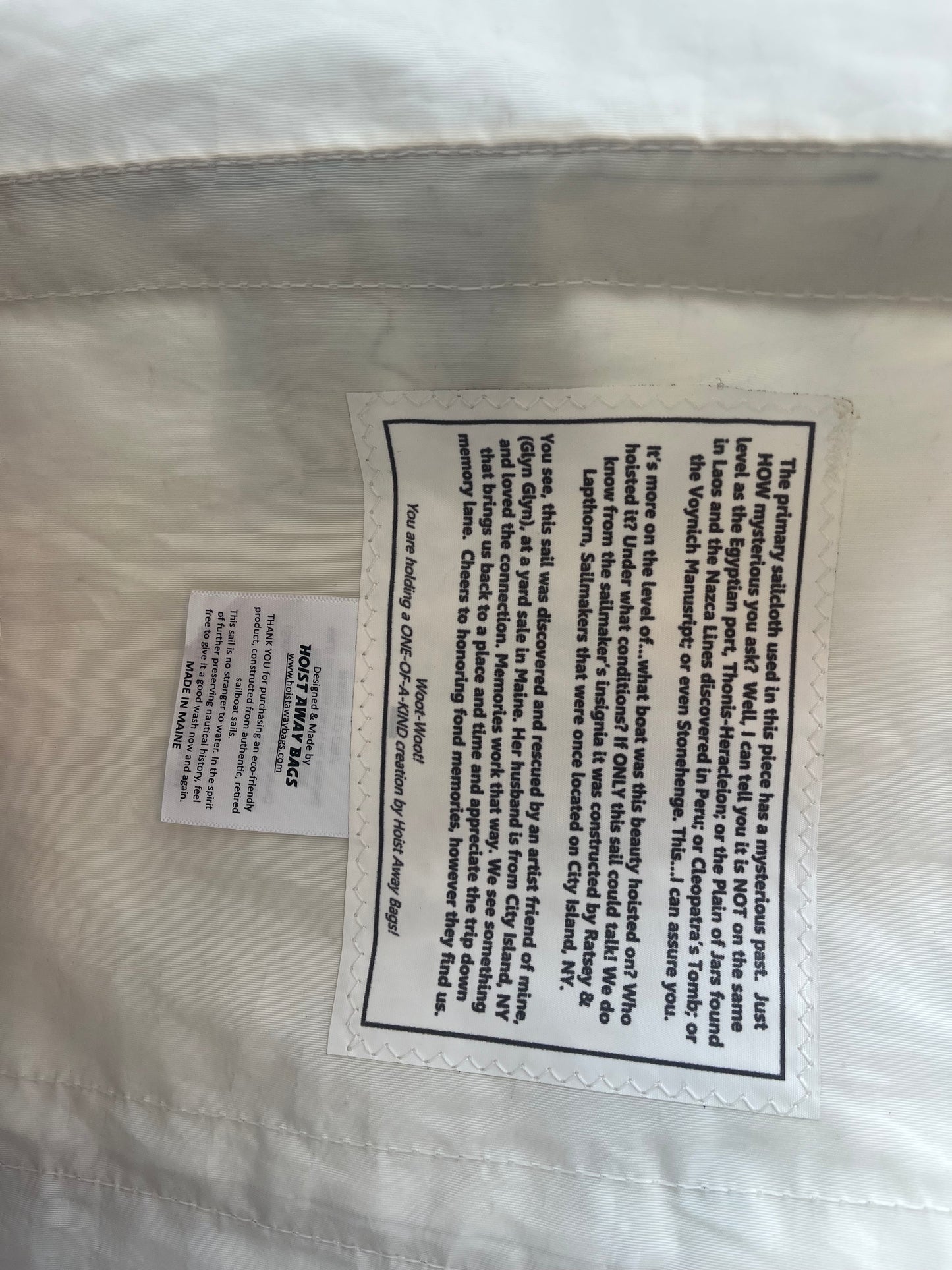 "Reef" Sailcloth Bag