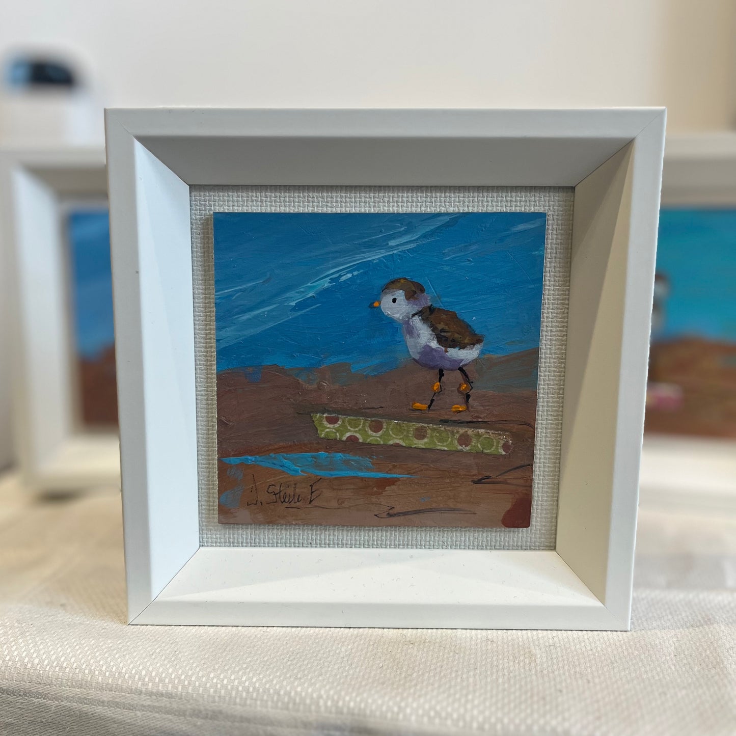 Jeannette Esposito | Framed Original Plover Painting |