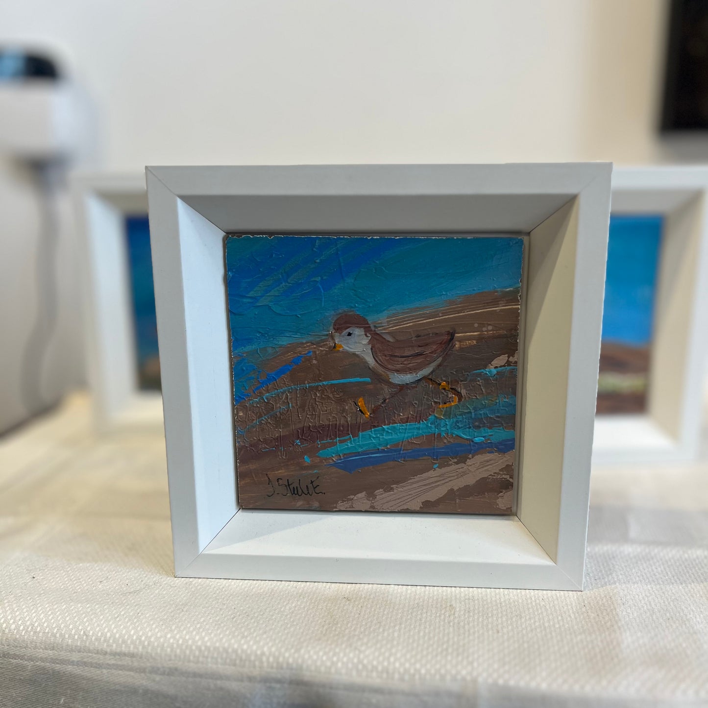 Jeannette Esposito | Framed Original Plover Painting |