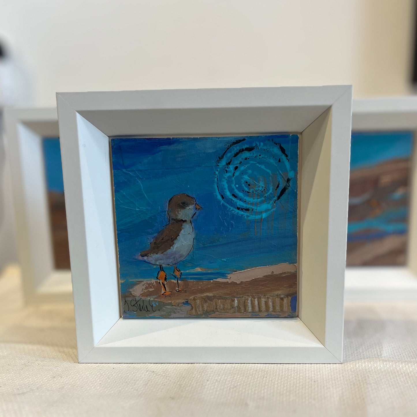 Jeannette Esposito | Framed Original Plover Painting |