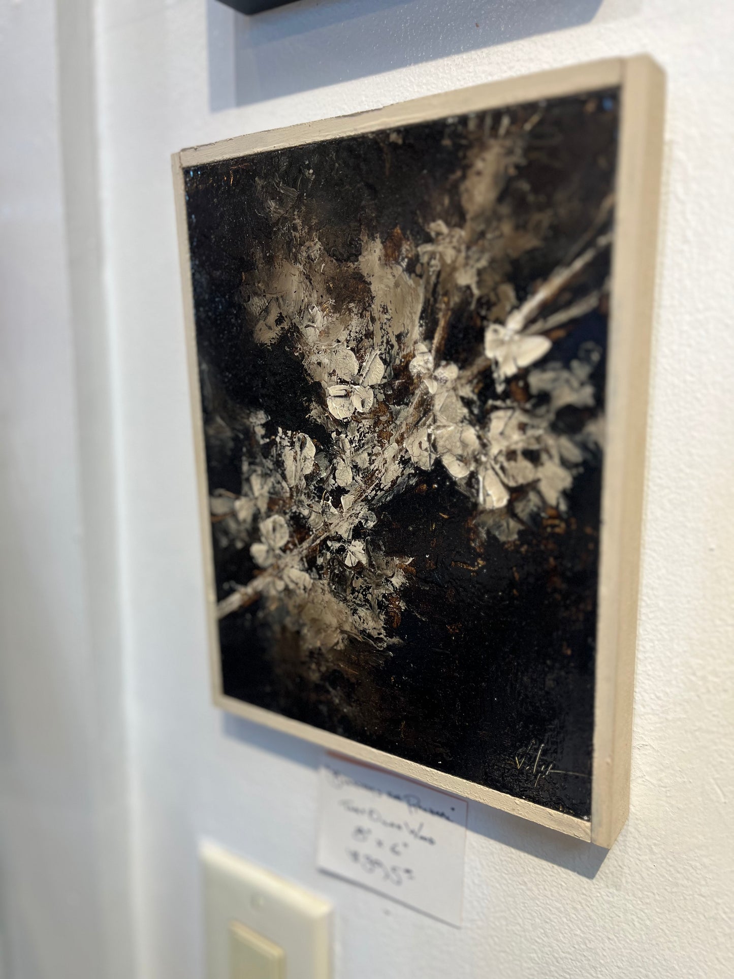 "Blooms for Rachel" | Tar, oil on wood| Chris Volpe