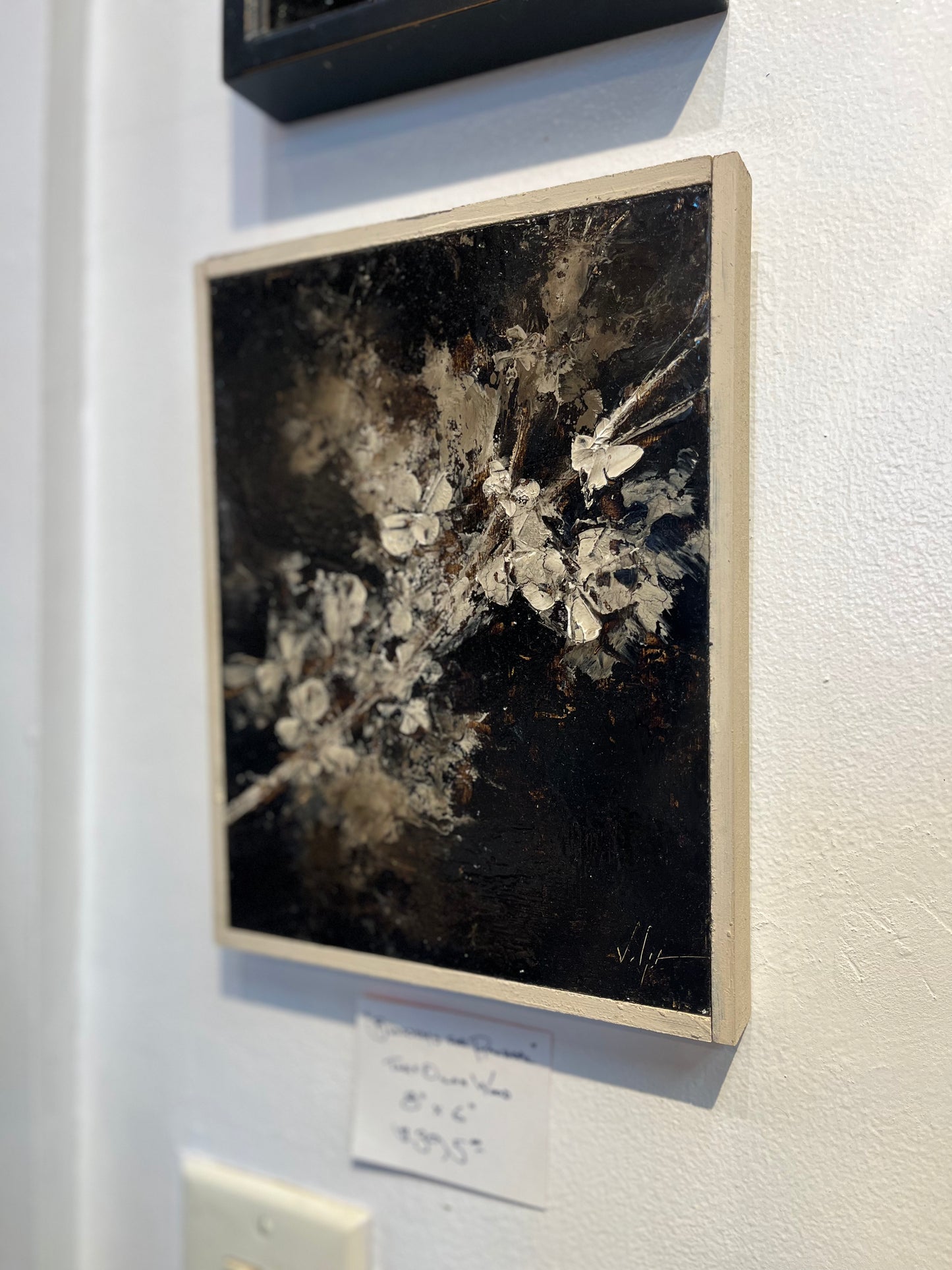 "Blooms for Rachel" | Tar, oil on wood| Chris Volpe
