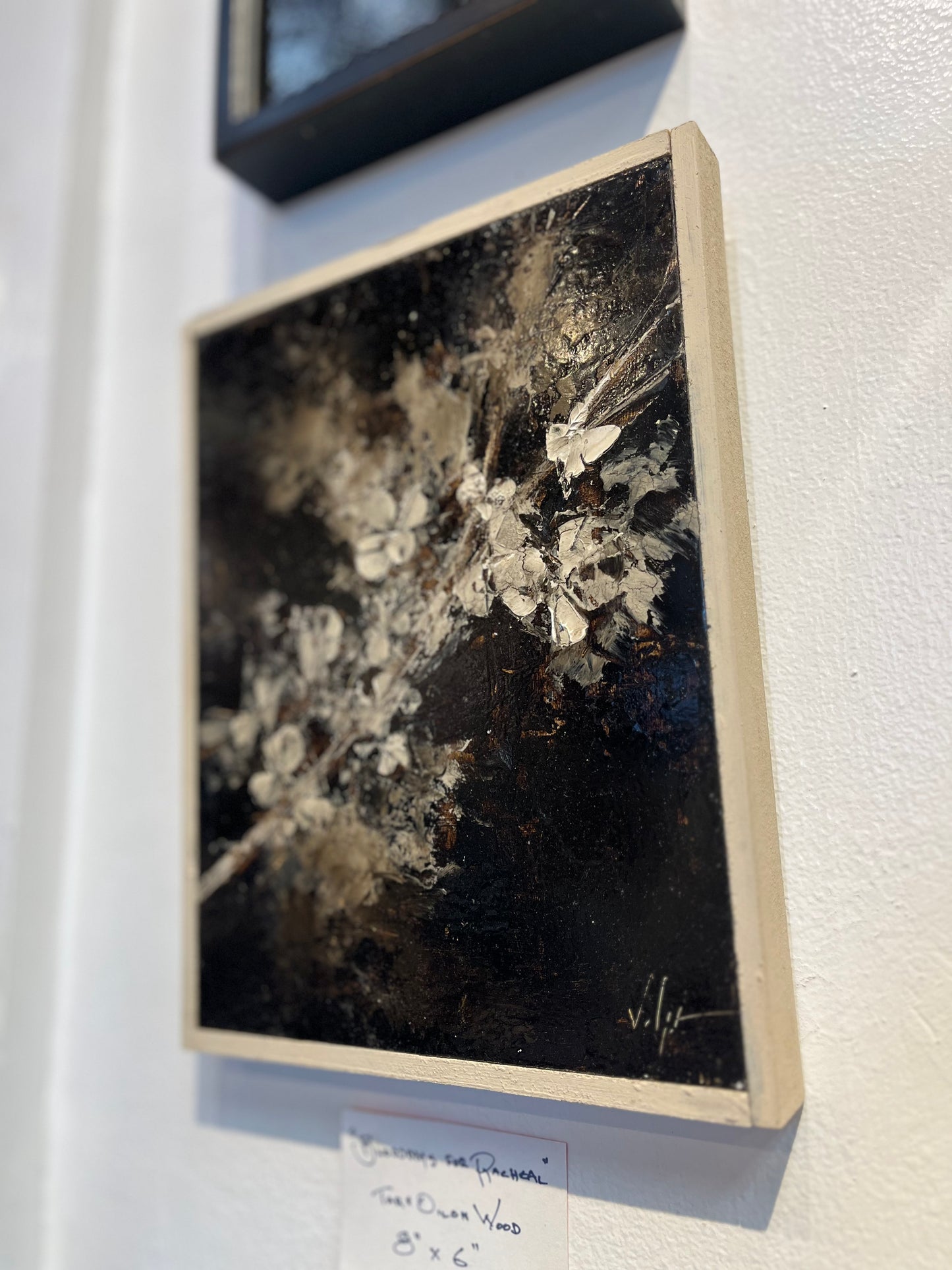 "Blooms for Rachel" | Tar, oil on wood| Chris Volpe