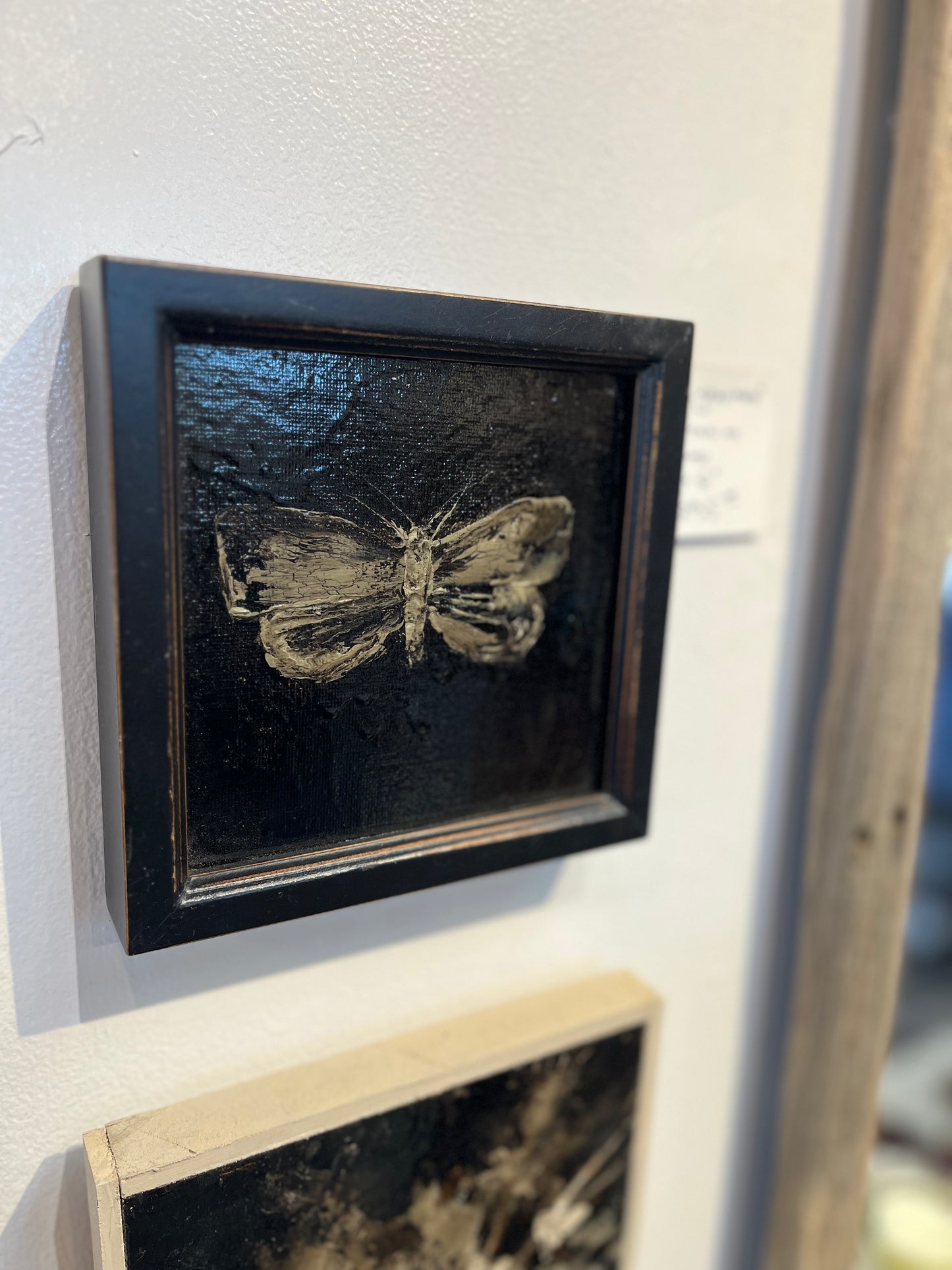 "Single Specimen" | Tar, oil, on wood panel, Framed | Chris Volpe
