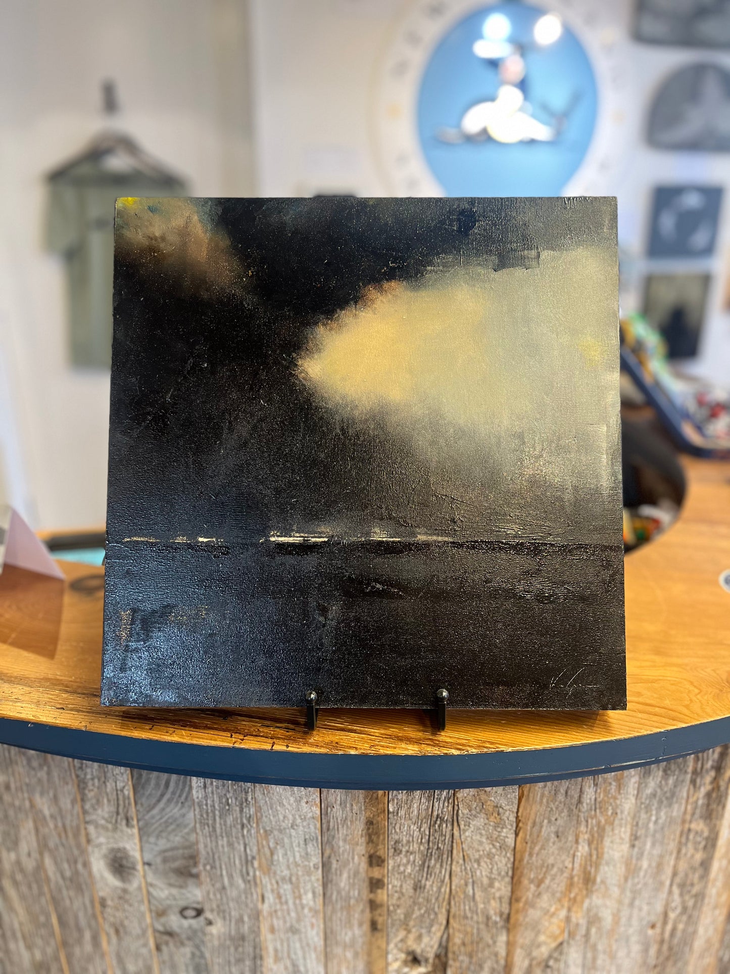 “Storm Chased” | Tar and oil on wood | Chris Volpe