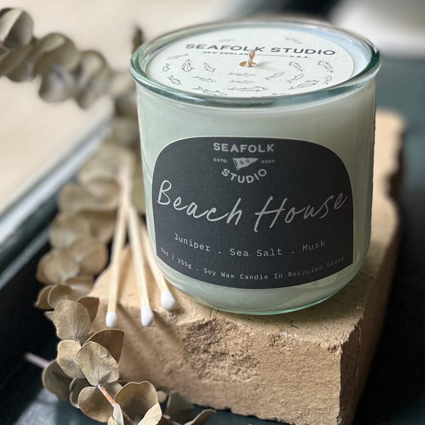 “Beach House” Candle | 10 oz in Recycled Glass