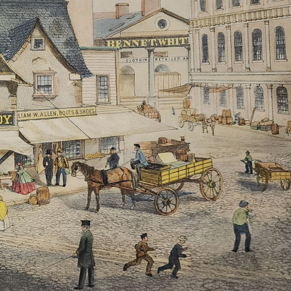 1861 Prang Lithograph | Dock Square Boston