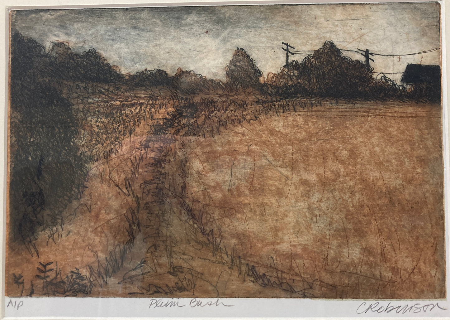 Chris Robinson | "Plum Bush" | Etching - Framed