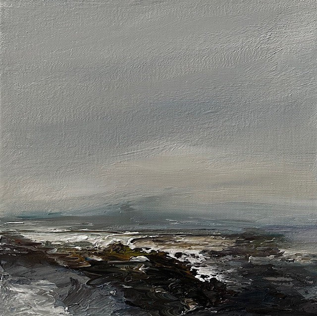 "Churning Sea"-| Cara Gonier | Original acrylic-framed by Artist