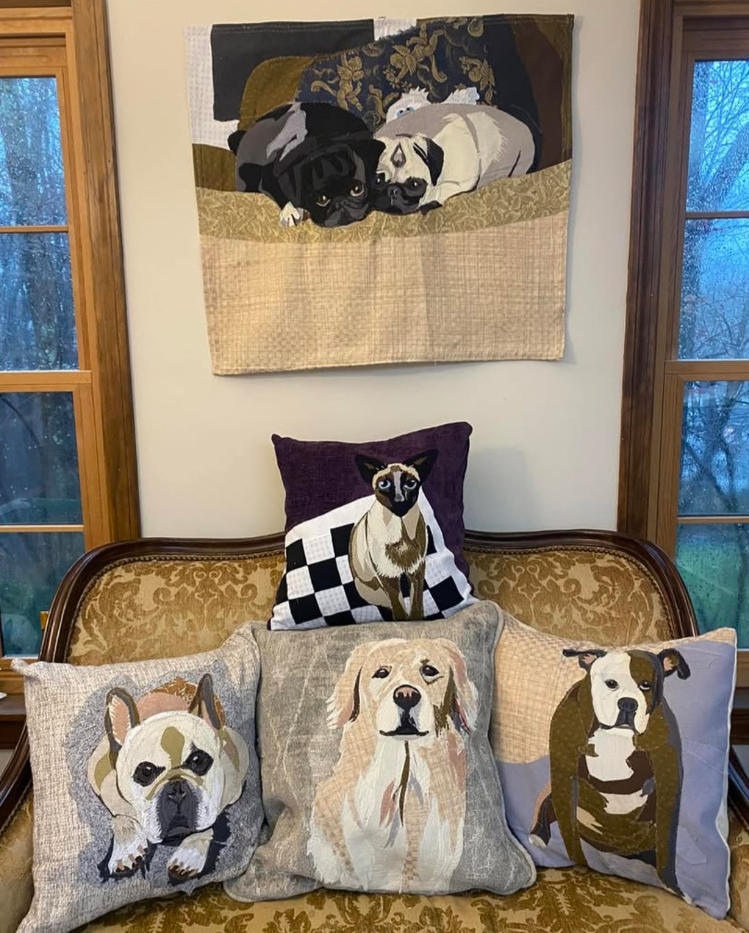 Custom Pet Pillow | Reclaimed Fabrics | DUO