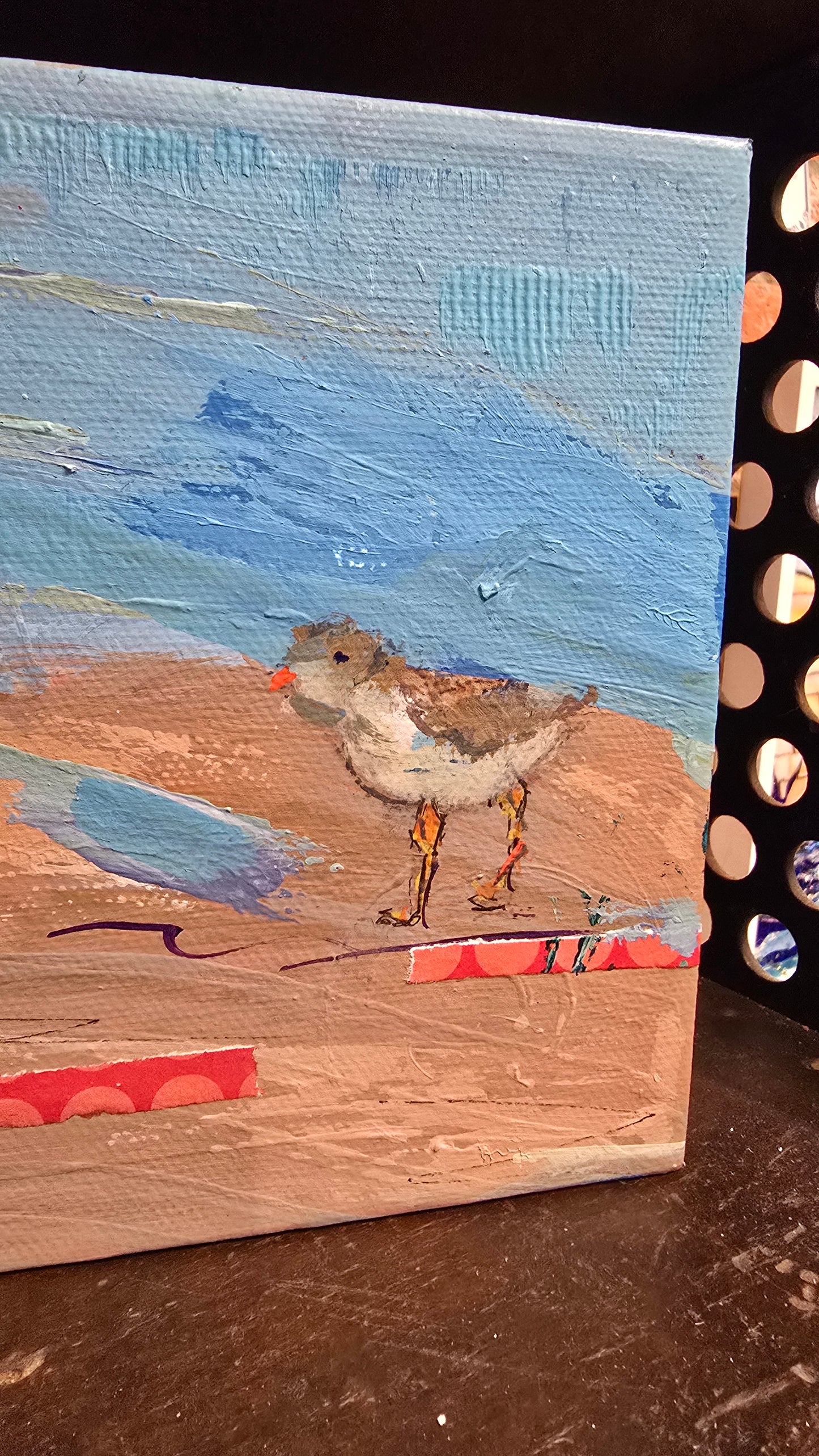 Jeannette Esposito | Plover on Canvas | Unframed 6" x 6"