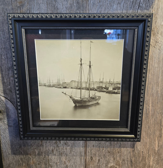Newburyport Harbor  & Schooner “Alliance” | c1870ish | Framed NESB Archival Giclee Print