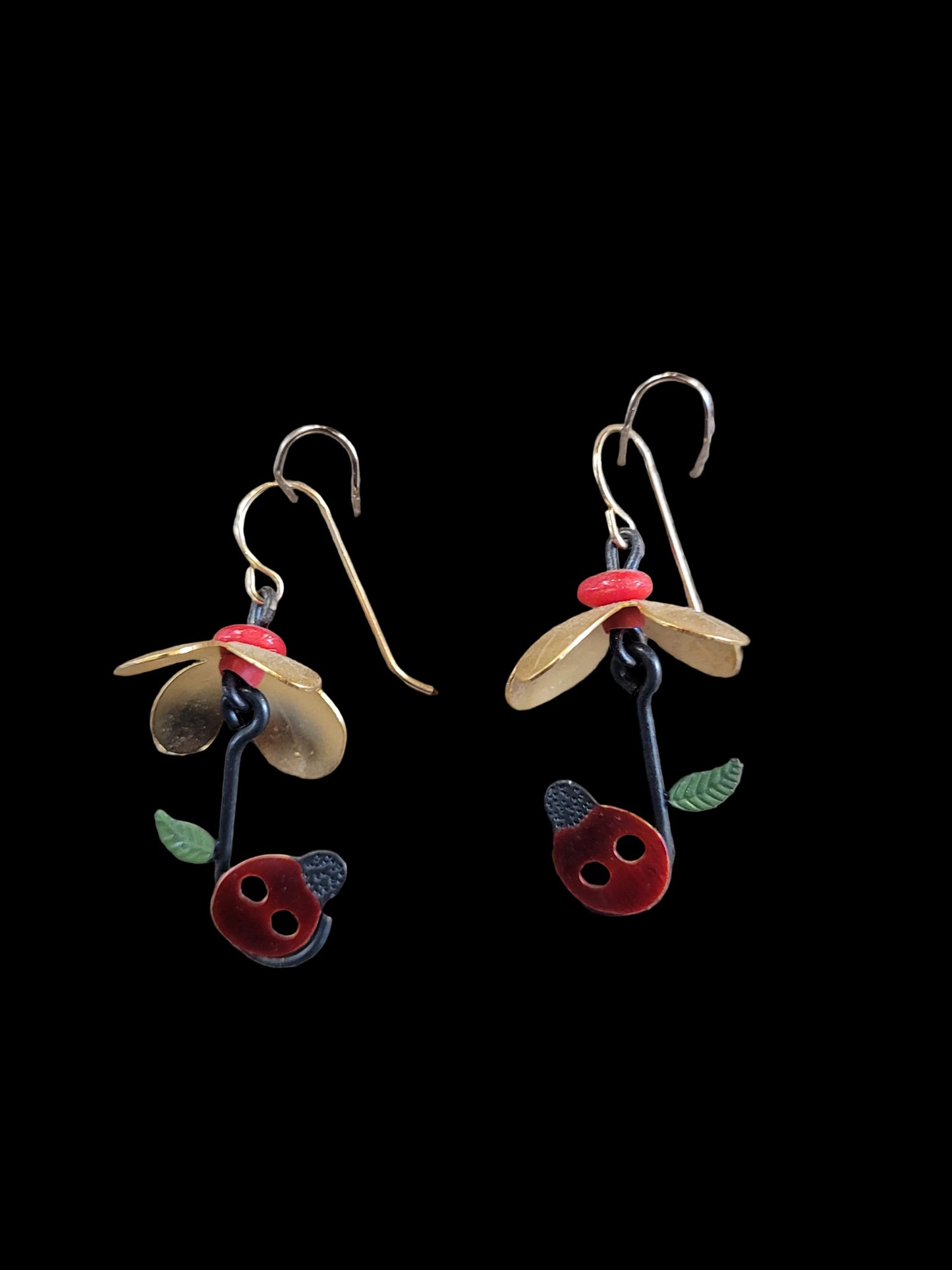 Ladybug Umbrella Earrings | Chickenscratch