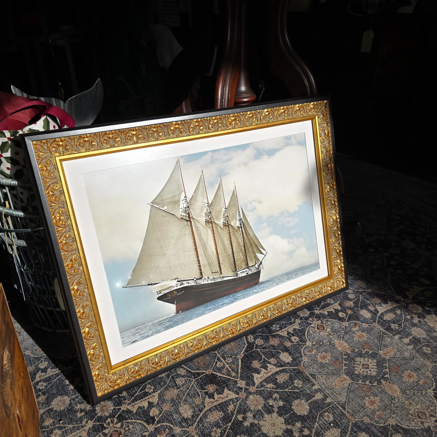 The Tifton | 4-Masted Schooner c1906ish| Framed NESB Archival Giclee Print