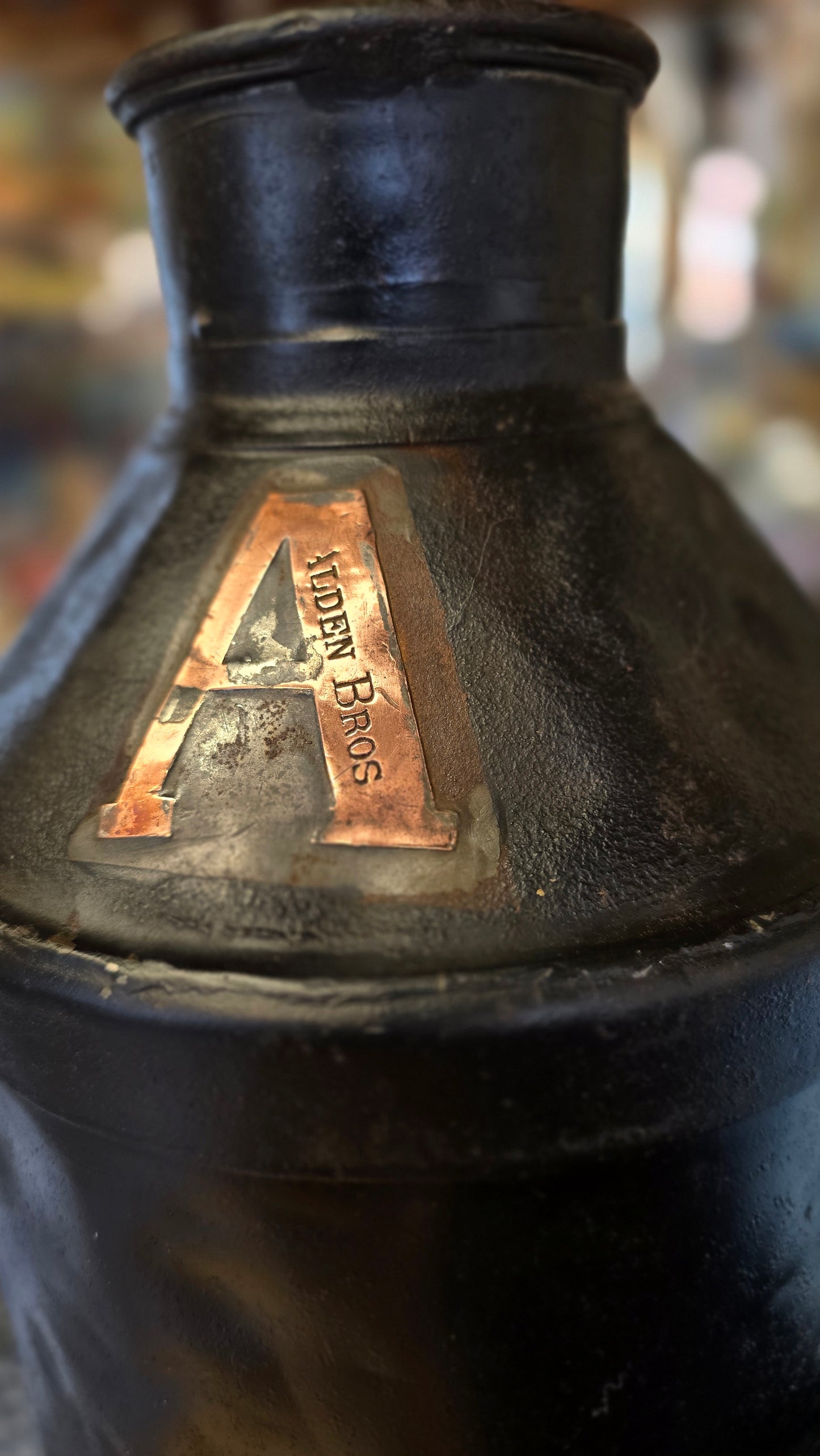 Alden Metal Milk Container | Early 1900s | Boston