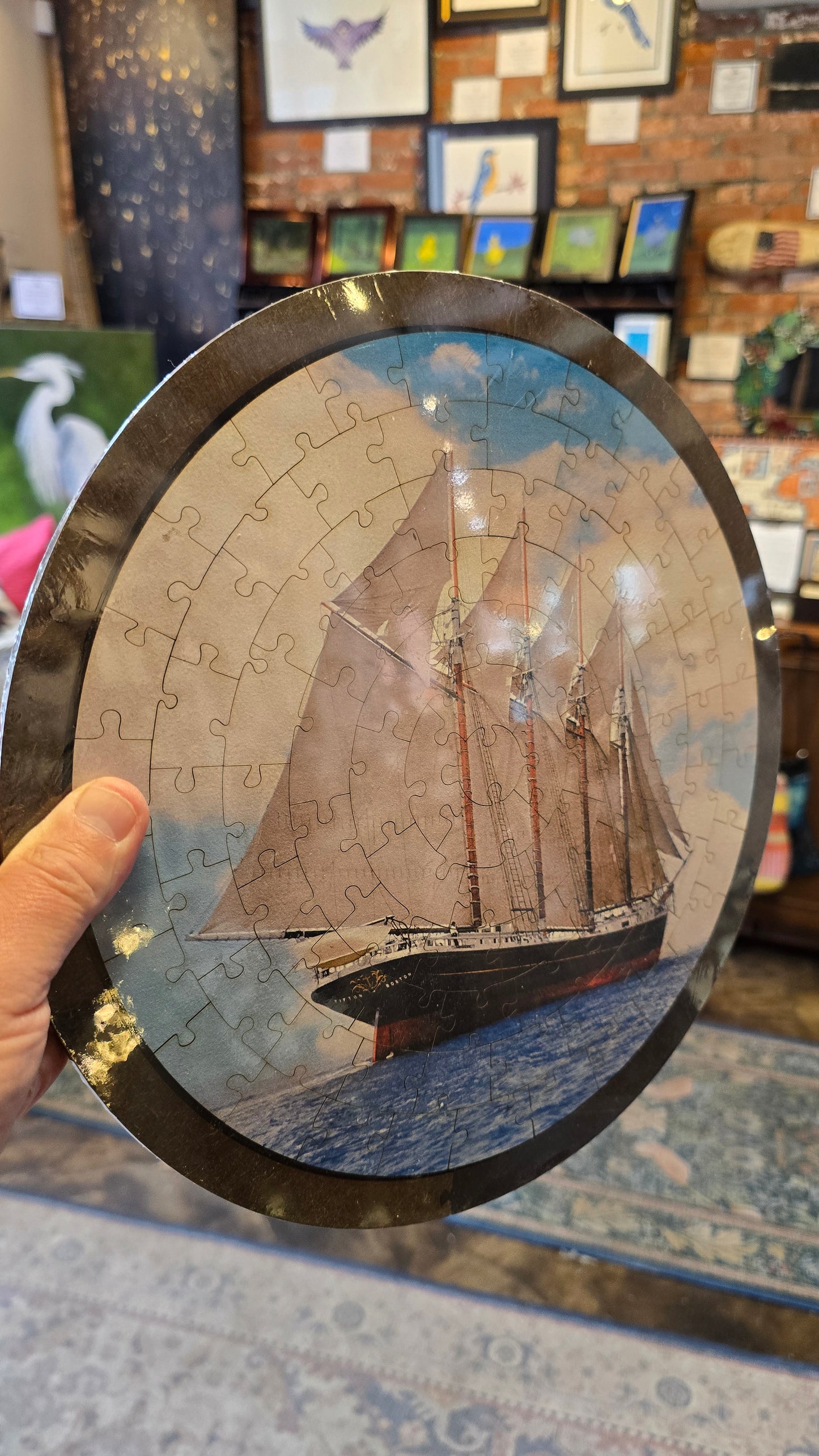“The Tifton” 4-masted schooner | 12”-90 piece puzzle