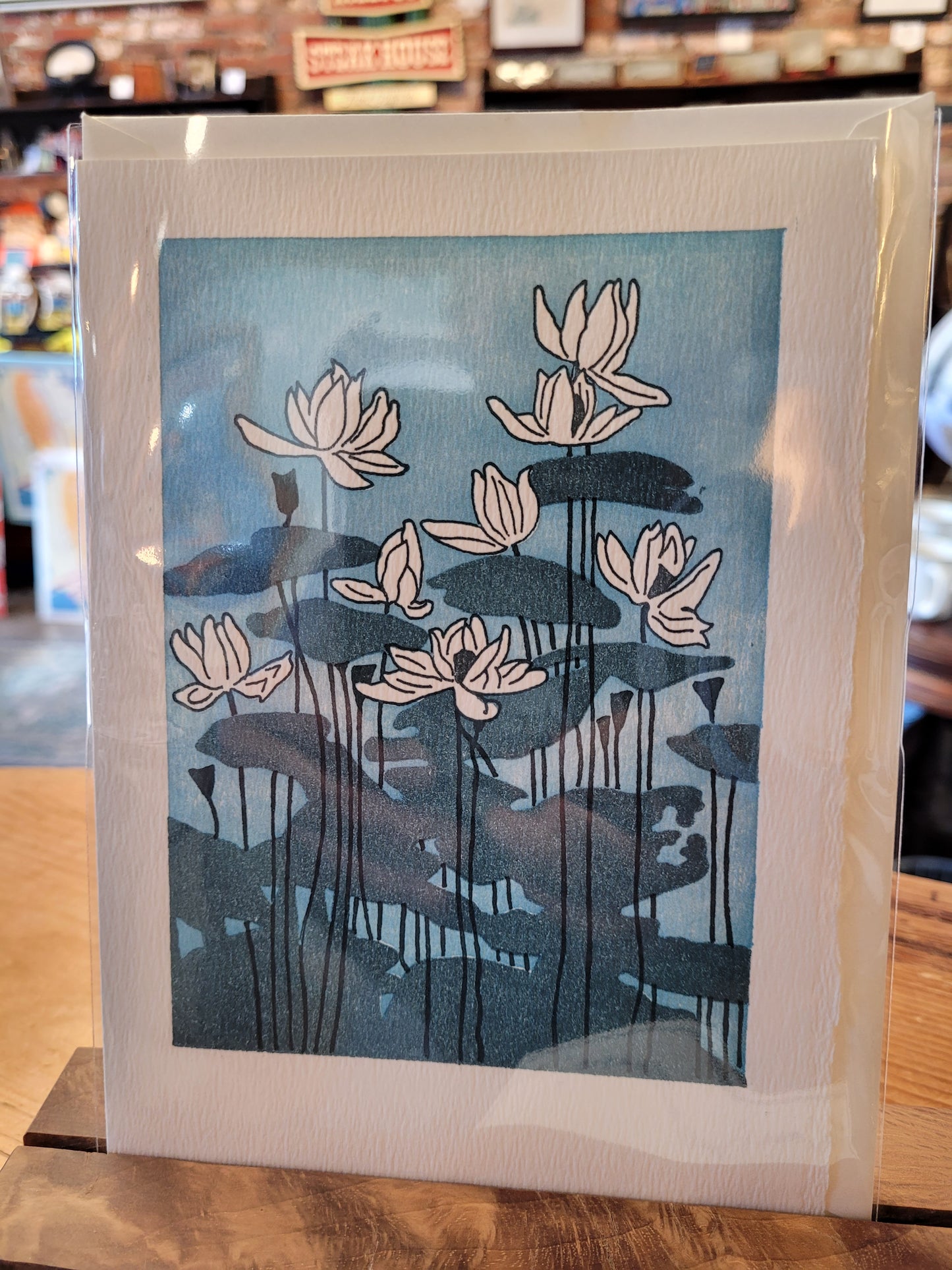 Saturn Press | Water Lillies | Letterpress Card