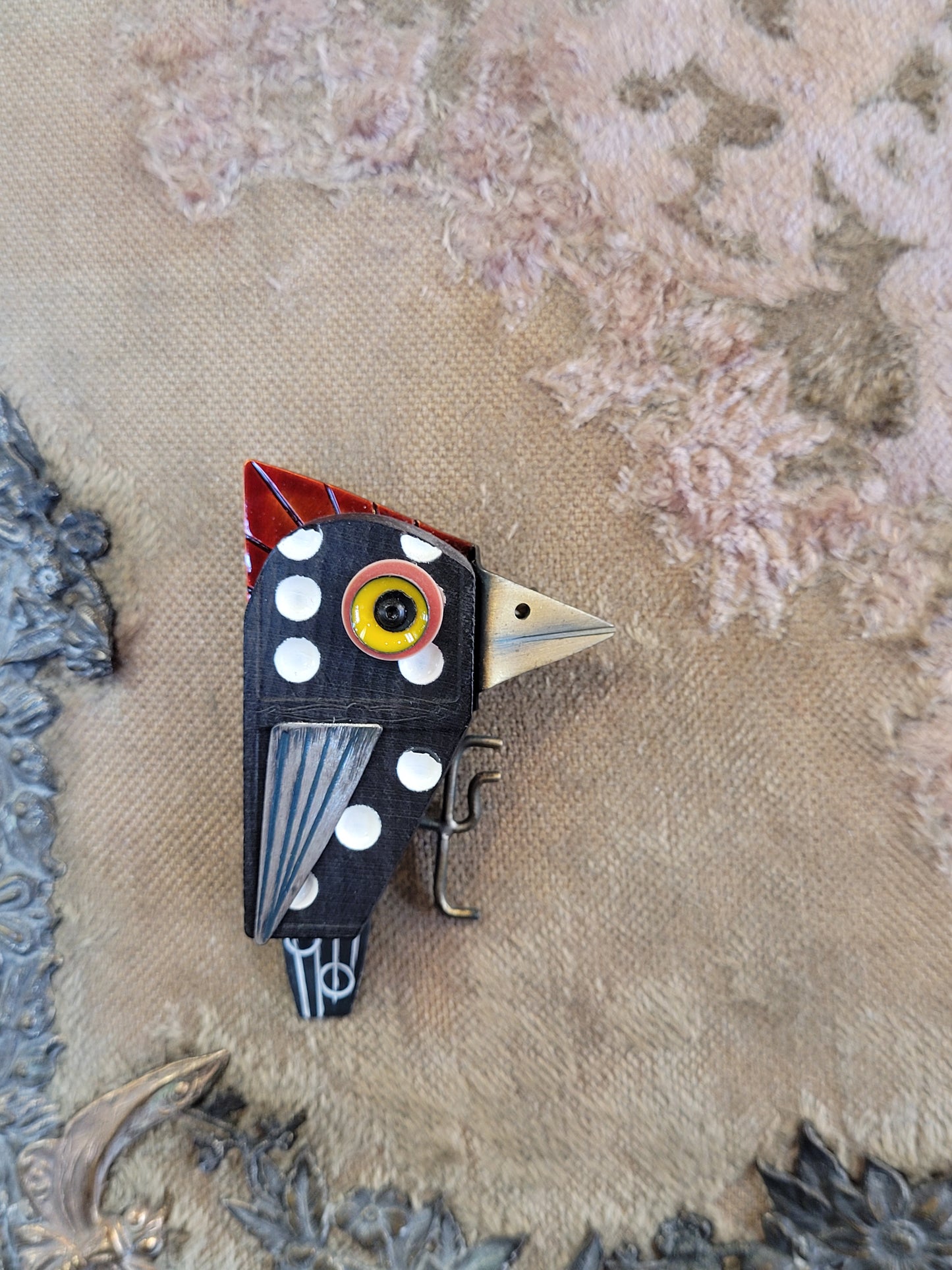 Spotted Woodpecker Pin | Chickenscratch