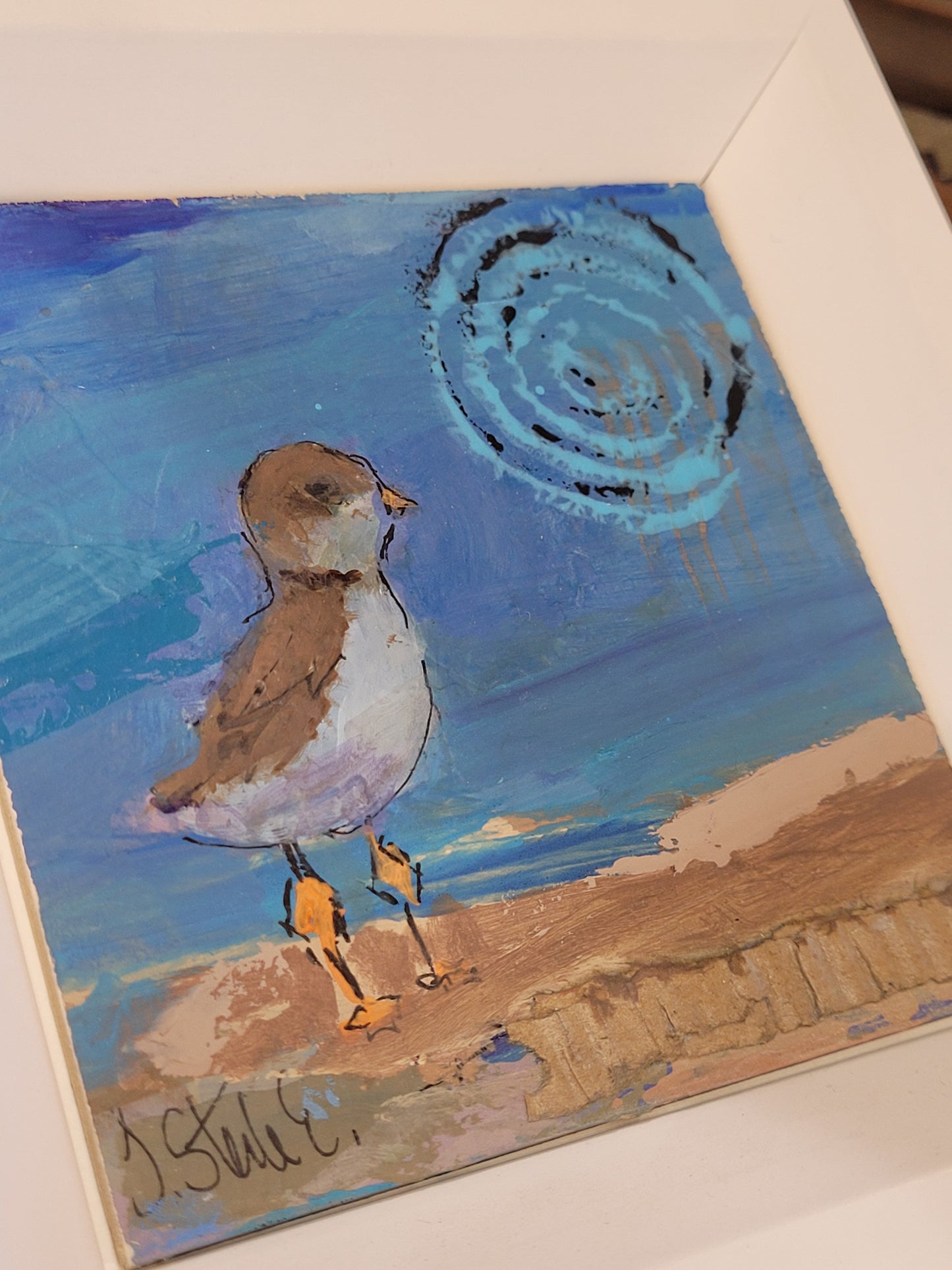 Jeannette Esposito | Framed Original Plover Painting |