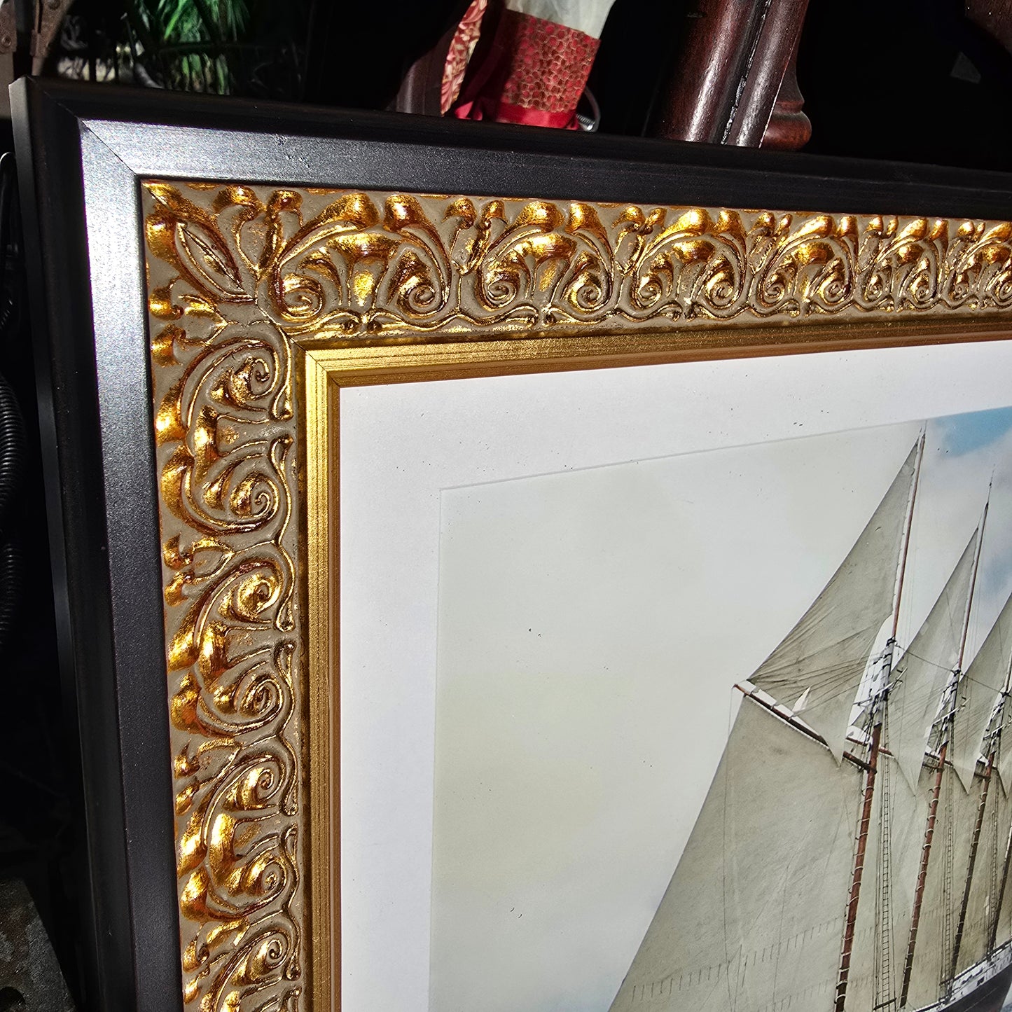 The Tifton | 4-Masted Schooner c1906ish| Framed NESB Archival Giclee Print