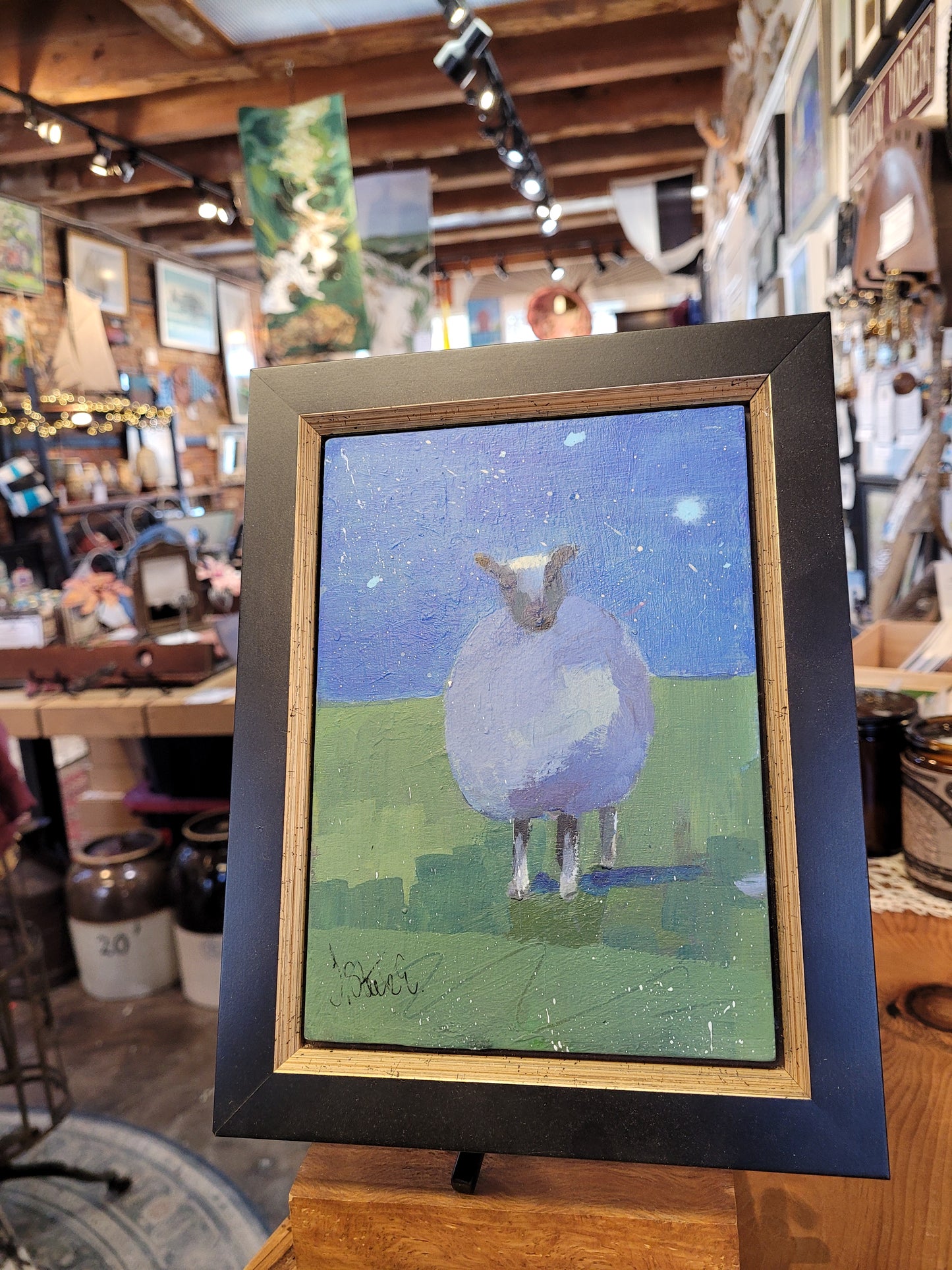 Jeannette Steele Esposito | "Sheep at Night" | 5x7