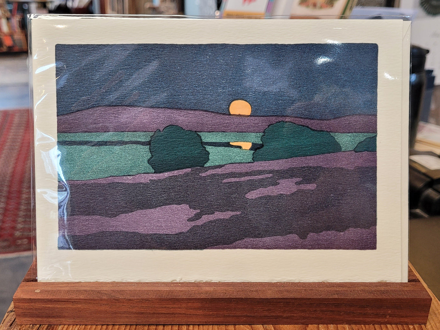 Saturn Press | August Moon | Letterpress Card