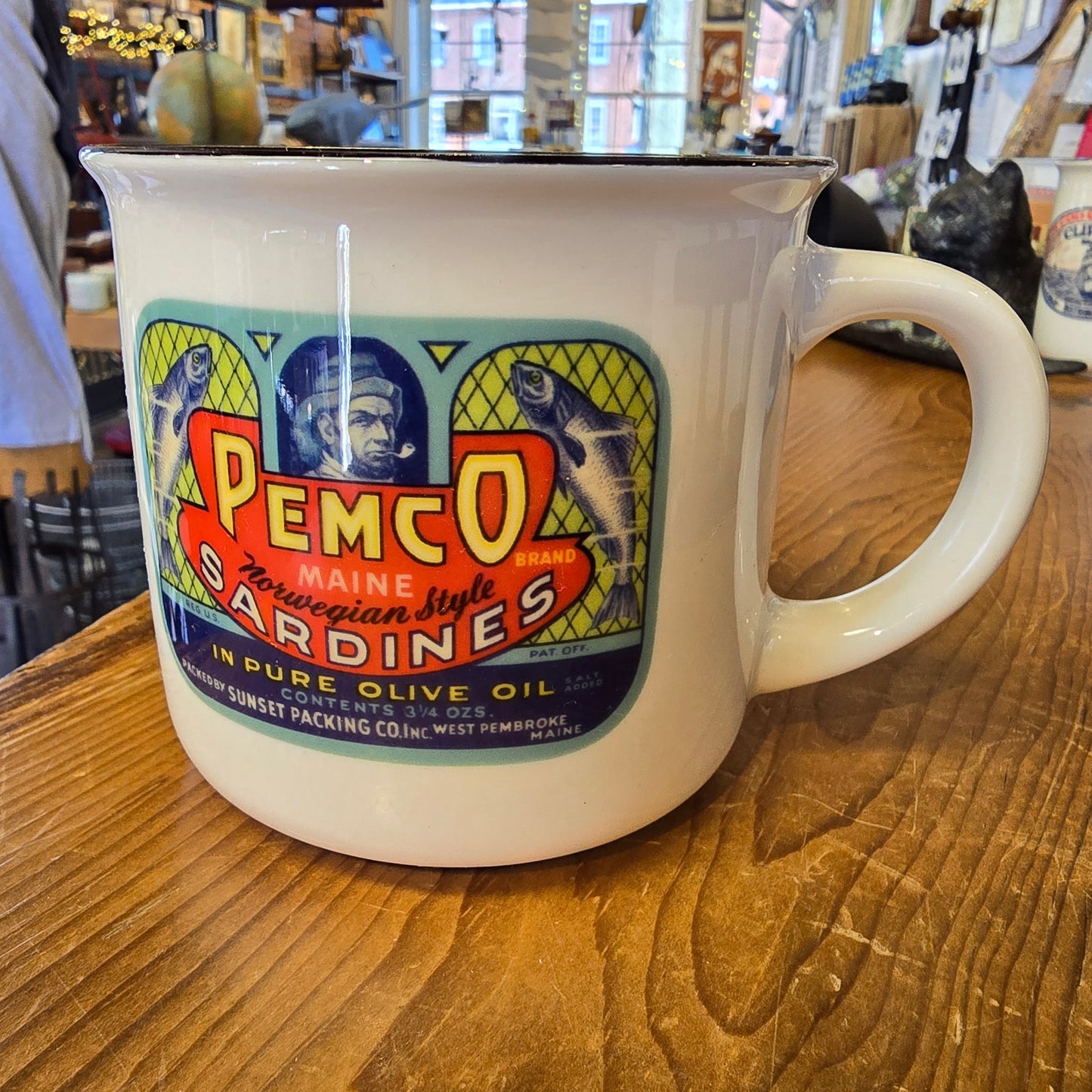 NE Cannery Series | Pemco Sardines | Ceramic Camper Mug
