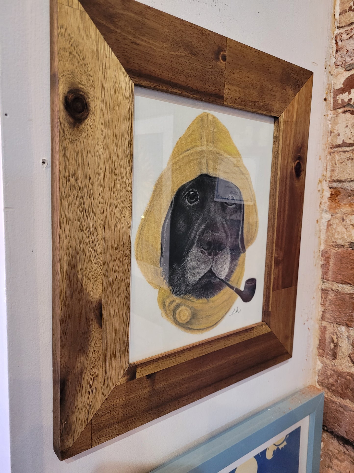 “One Old Salty Dog” | Original Framed Charcoal | Deb Hewey