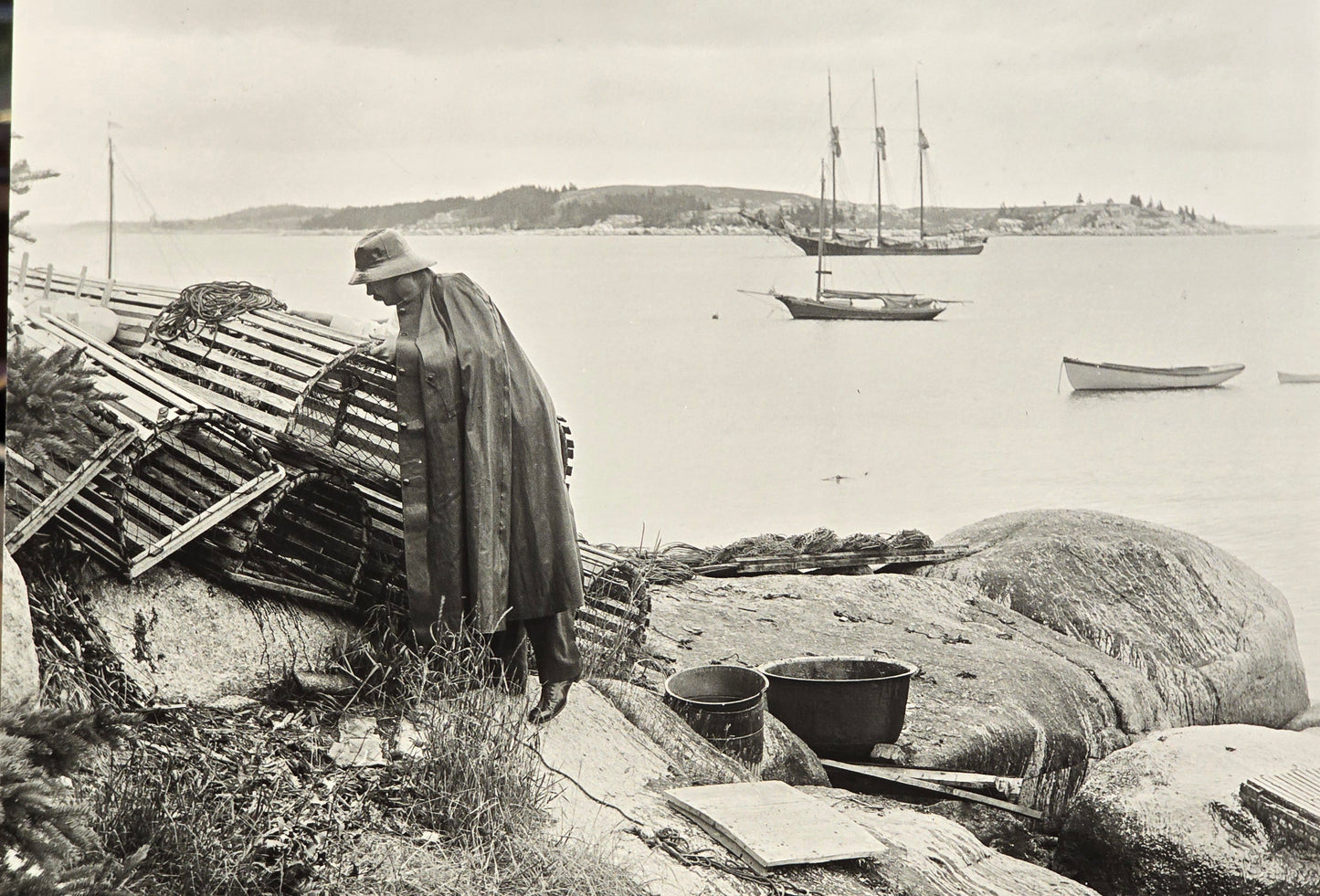 Gloucester Lobsterman - Tending the Traps l 1890s | Giclee Print on metal