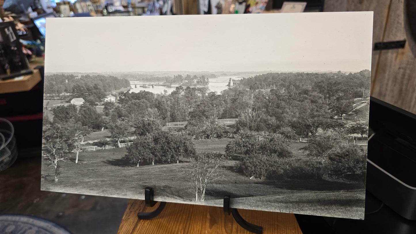 Chain Bridge and Merrimack River | c1894 | NESB Archival Giclee Print